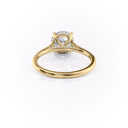 2 CT - 3.5 CT Round Cut Hidden Halo Moissanite Engagement Ring