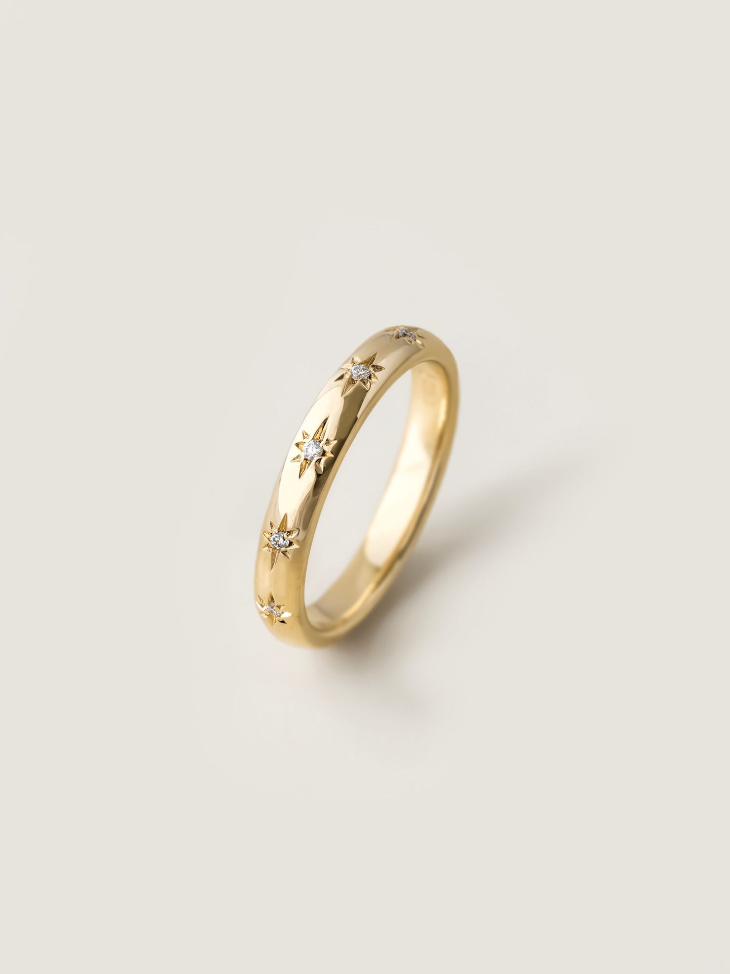 0.1 TCW Round CVD Diamond Flush Setting Wedding Band