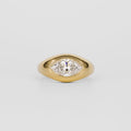 2.18 CT Marquise Cut Lab grown Diamond Flush Setting Engagement Ring