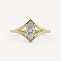 1.2 CT Marquise Cut Lab grown Diamond Split Shank Solitaire Engagement Ring