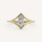 1.2 CT Marquise Cut Lab grown Diamond Split Shank Solitaire Engagement Ring