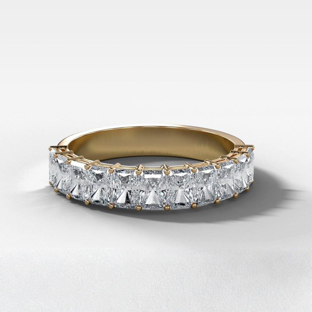 1.4 TCW Radiant CVD Diamond Petite Shared Prong Wedding Band