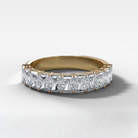 1.4 TCW Radiant CVD Diamond Petite Shared Prong Wedding Band