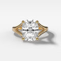 1 CT - 3 CT Elongated Cushion Cut Lab grown Diamond Split Shank Engagement Ring