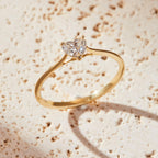 0.5 CT Heart Cut Solitaire Moissanite Engagement Ring