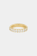 2.4 TCW Oval Moissanite Eternity Wedding Band