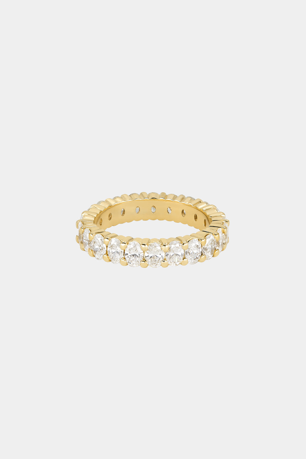 2.4 TCW Oval Moissanite Eternity Wedding Band