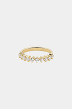 0.5 TCW Round Moissanite Half Eternity Wedding Band