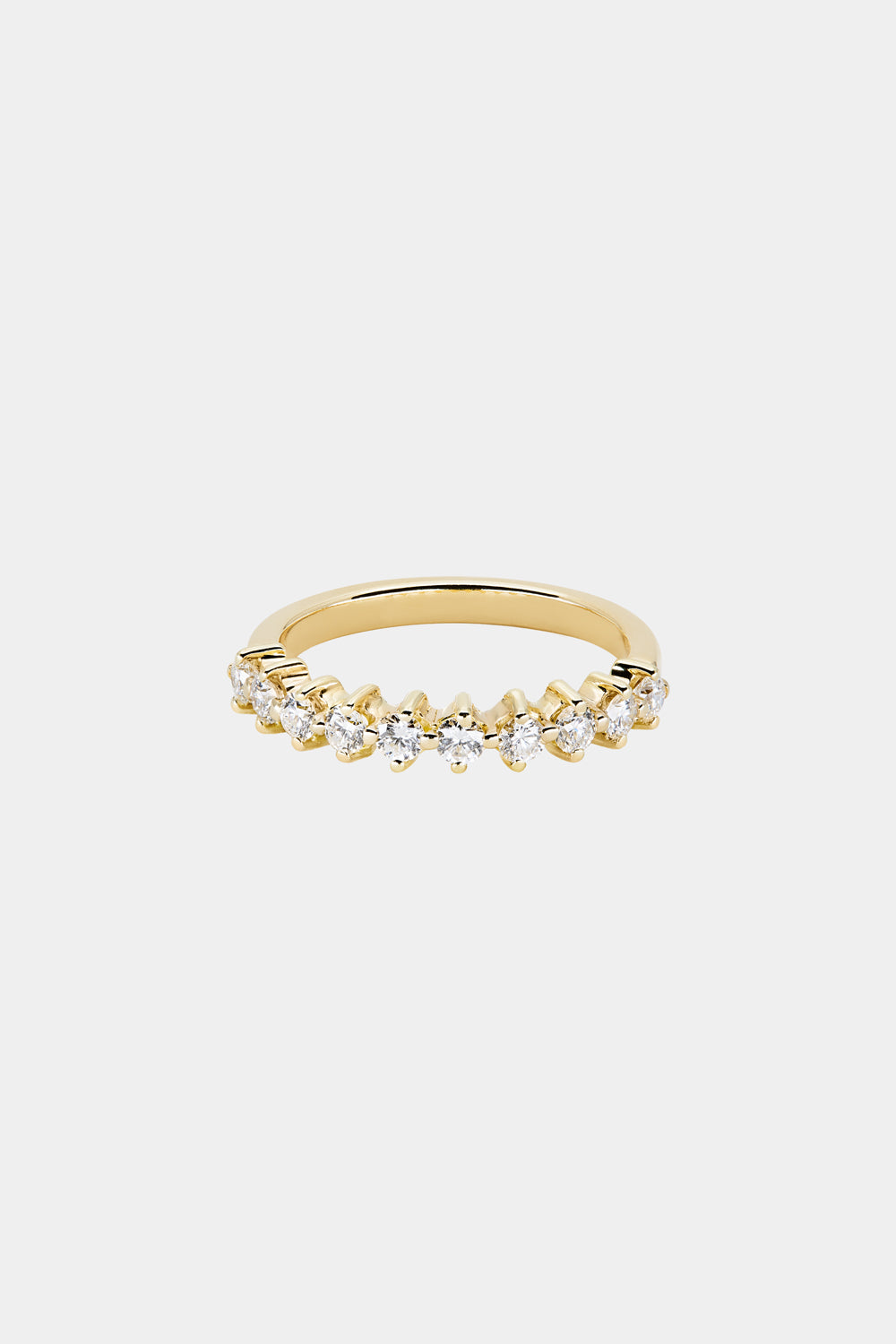 0.5 TCW Round Moissanite Half Eternity Wedding Band