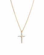 0.3 TCW Marquise Moissanite Diamond Cross Pendant Necklace