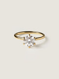 1.5 CT - 3.5 CT Round Cut Lab grown Diamond Solitaire Engagement Ring