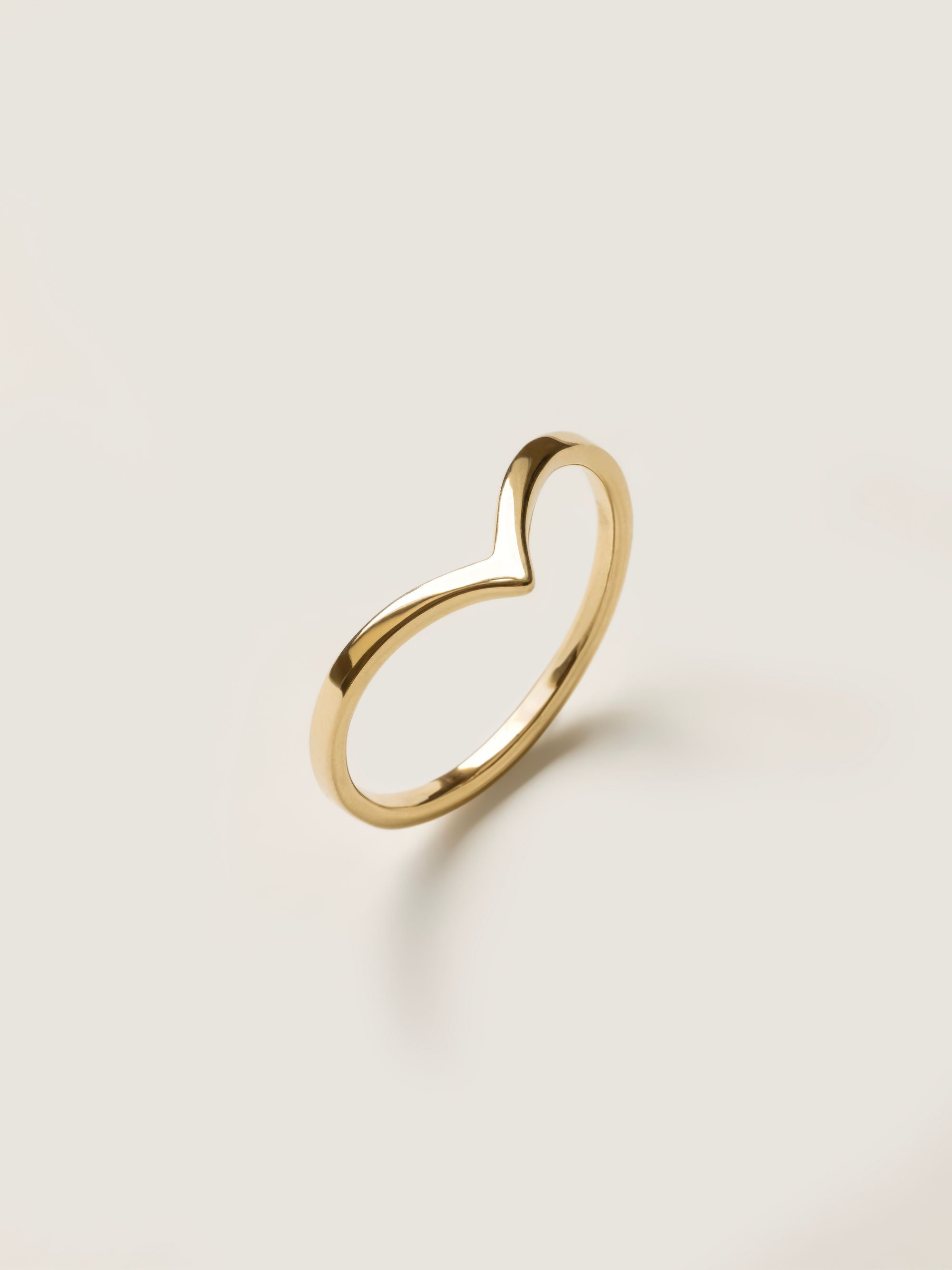 Chevron Plain Wedding Band