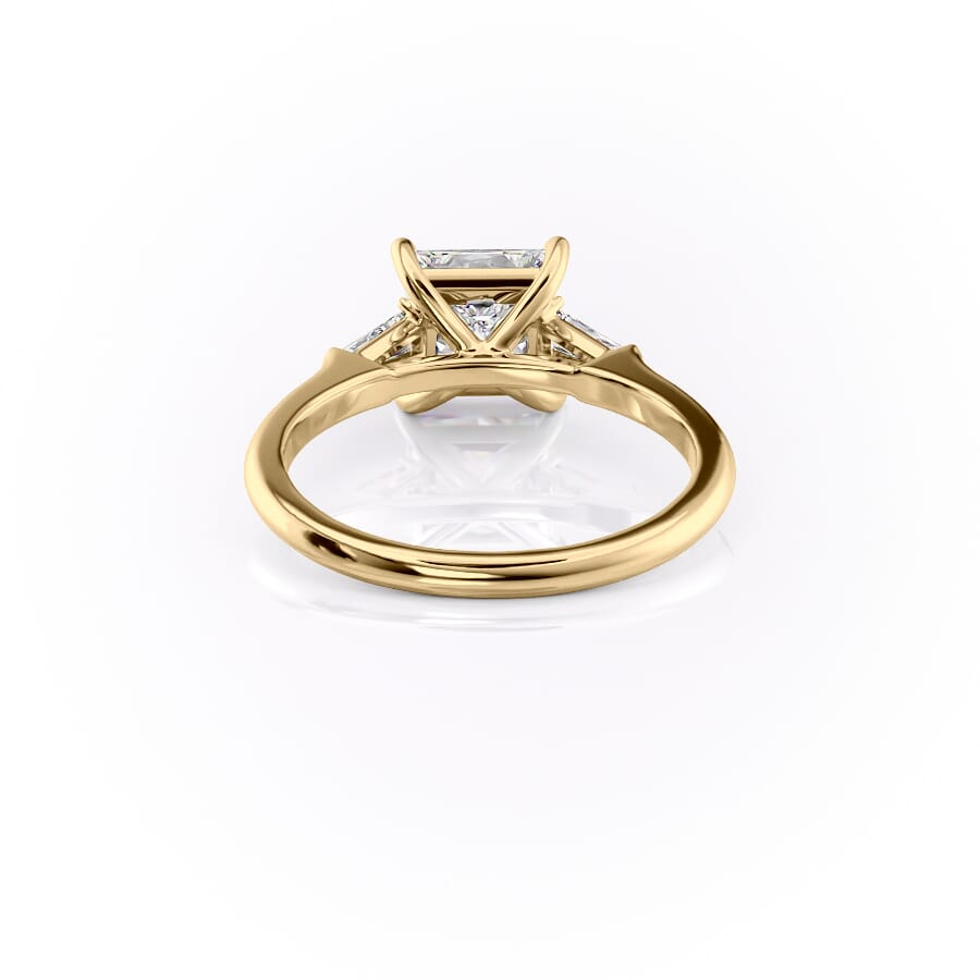 2 CT - 3 CT Princess Cut Three Stone Moissanite Engagement Ring