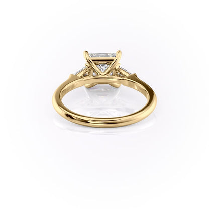 2 CT - 3 CT Princess Cut Three Stone Moissanite Engagement Ring