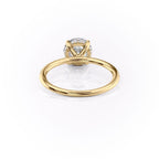 2.5 CT - 3 CT Round Cut Hidden Halo Pave Moissanite Engagement Ring
