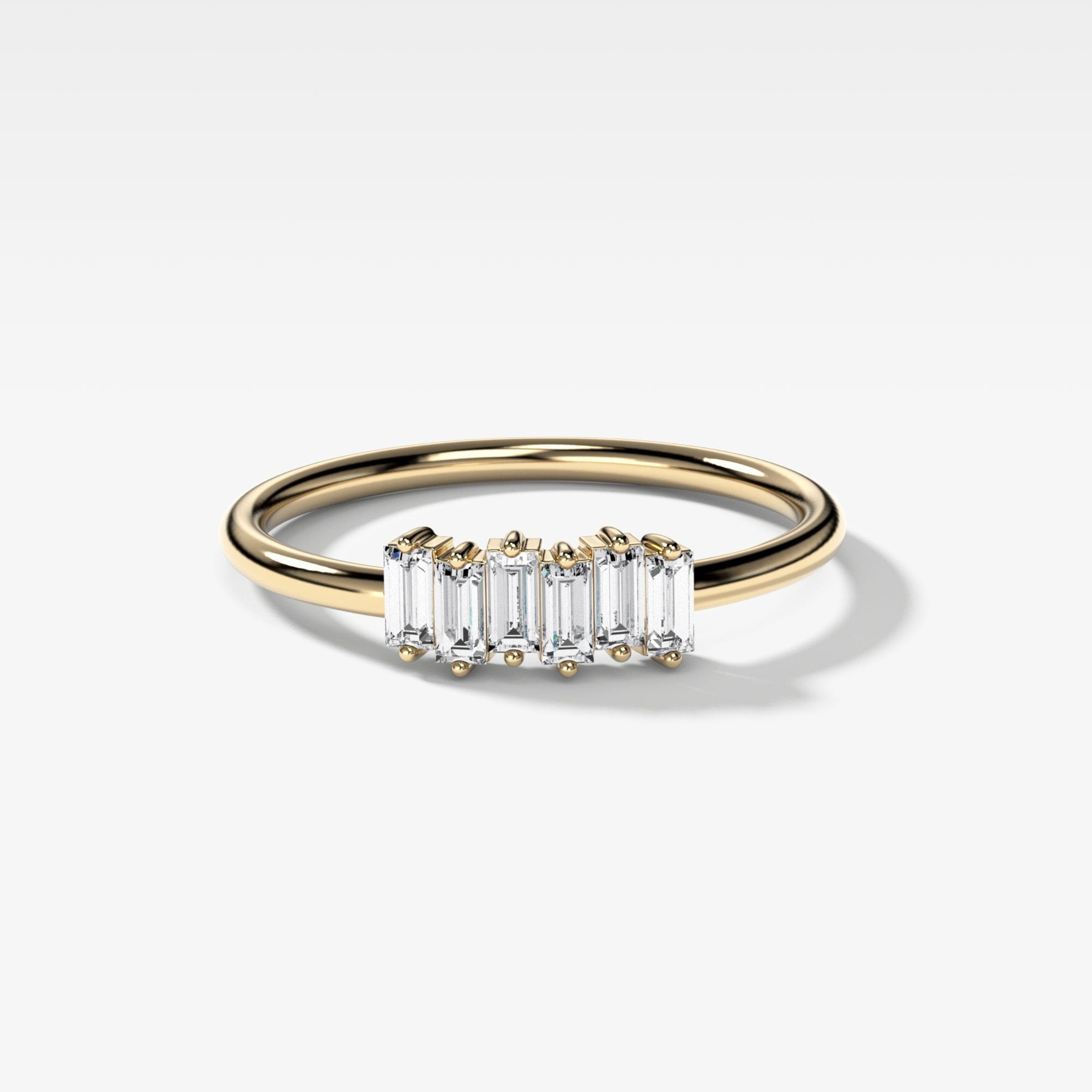 0.27 TCW Baguette CVD Diamond Bar Wedding Band