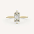 1 CT - 2 CT Marquise Cut Lab grown Diamond Solitaire Engagement Ring