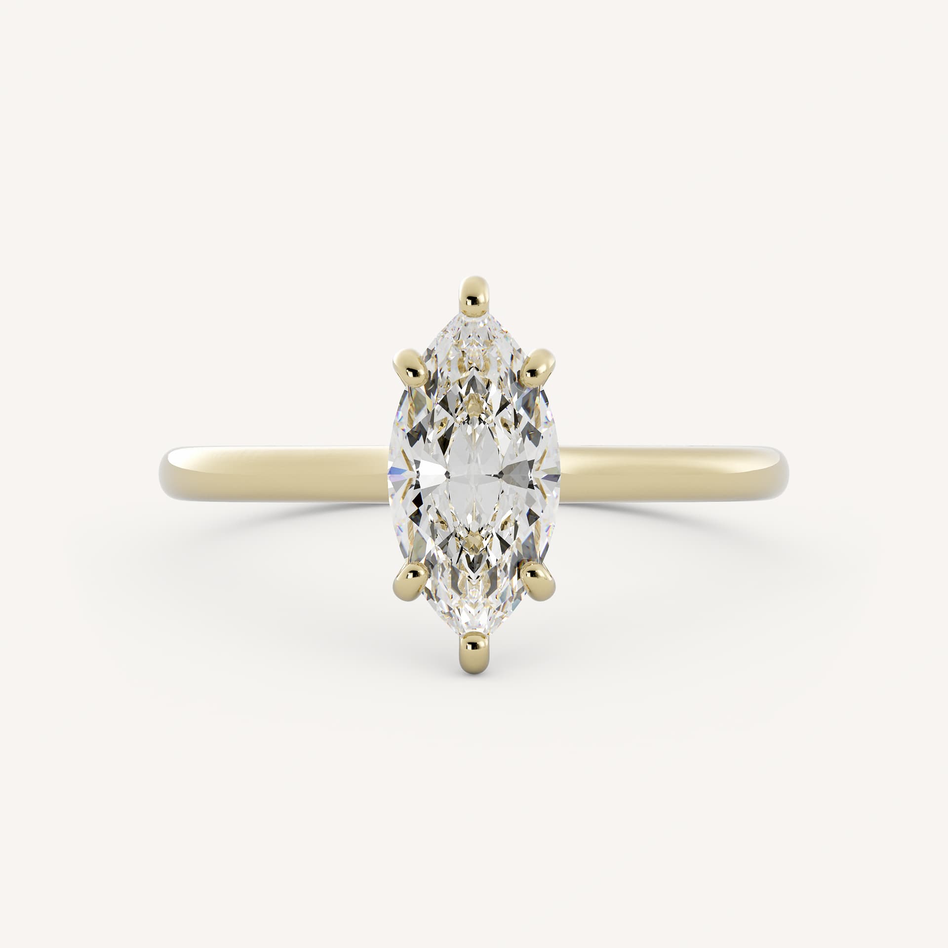 1 CT - 2 CT Marquise Cut Lab grown Diamond Solitaire Engagement Ring