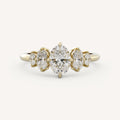 1.2 TCW Oval Cut Lab grown Diamond Five Stone Engagement Ring