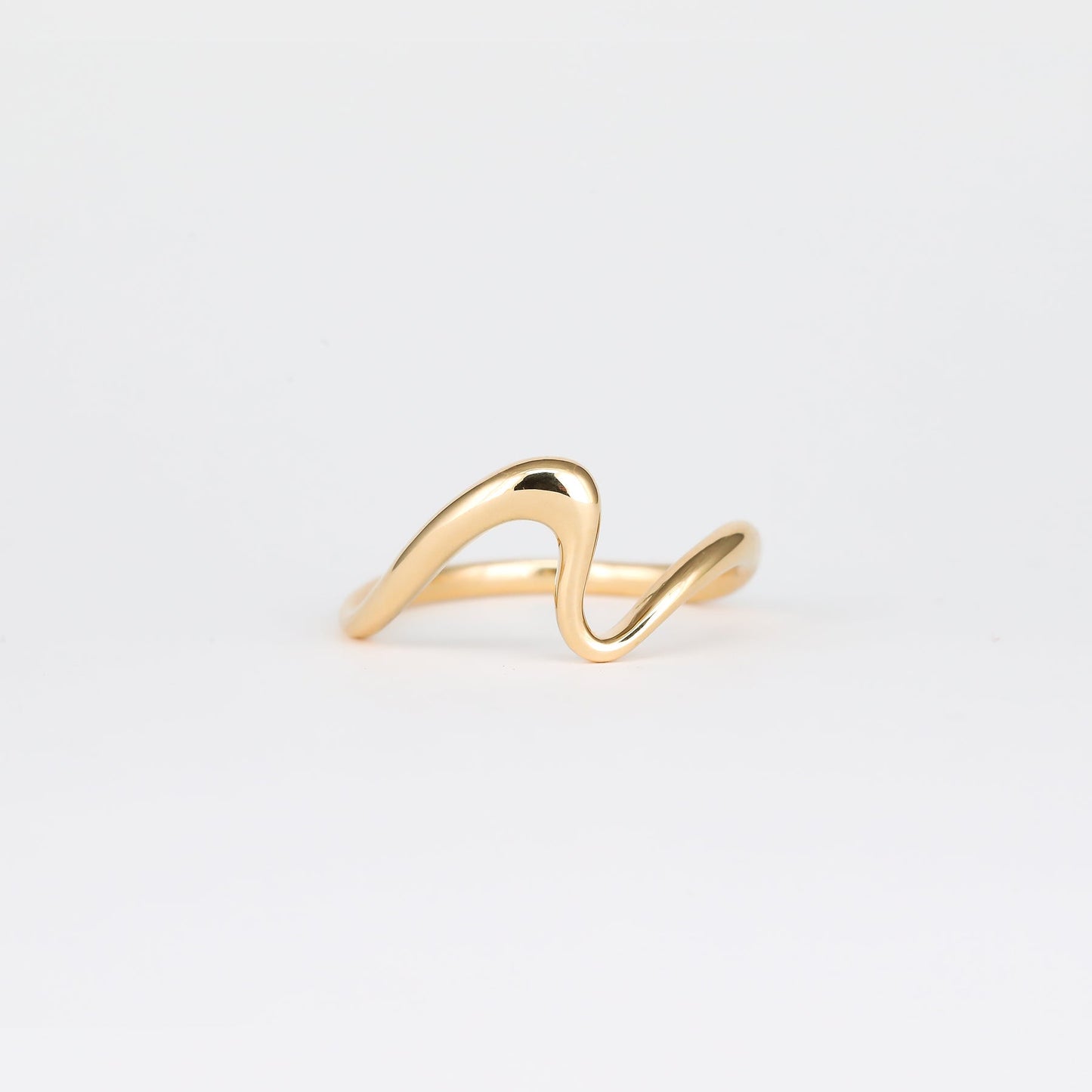 Plain Organic Curved Wedding Band