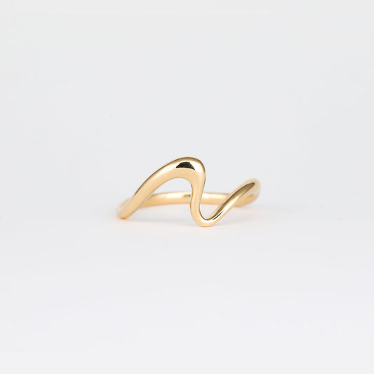 Plain Organic Curved Wedding Band