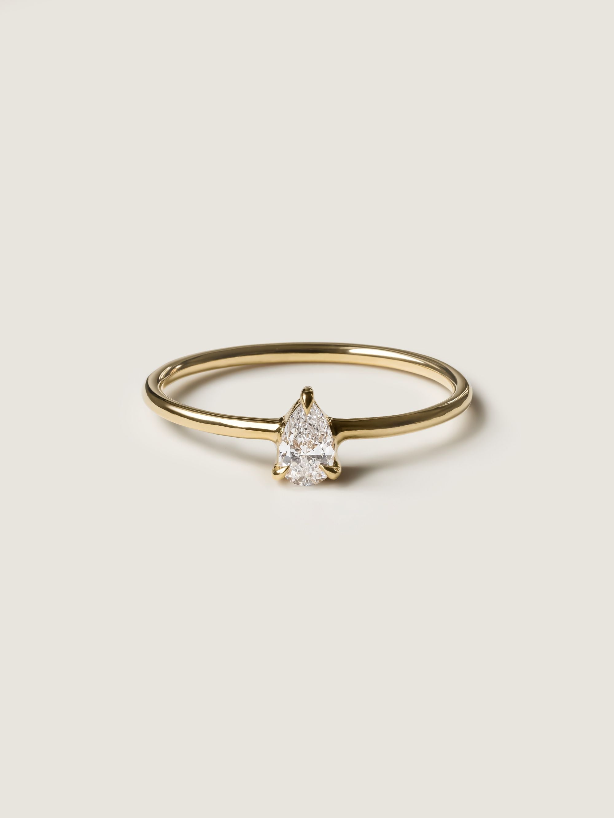 0.20 CT - 2.20 CT Pear Cut Lab grown Diamond Solitaire Engagement Ring