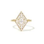 0.36 CT Oval Cut Moissanite Kite Shape Mosaic Engagement Ring