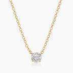 0.25 - 3.00 CT Round Cut Moissanite Diamond Solitaire Necklace