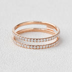 0.2 TCW Round Moissanite Dainty Eternity Wedding Band