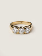 1.5 TCW  Round Cut Lab grown Diamond Three Stone Engagement Ring