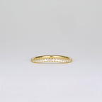 0.21 TCW Round CVD Diamond Curved Pave Wedding Band