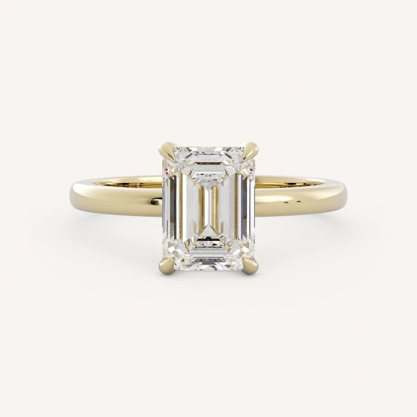 1.5 CT - 3 CT Emerald Cut Lab grown Diamond Solitaire Engagement Ring