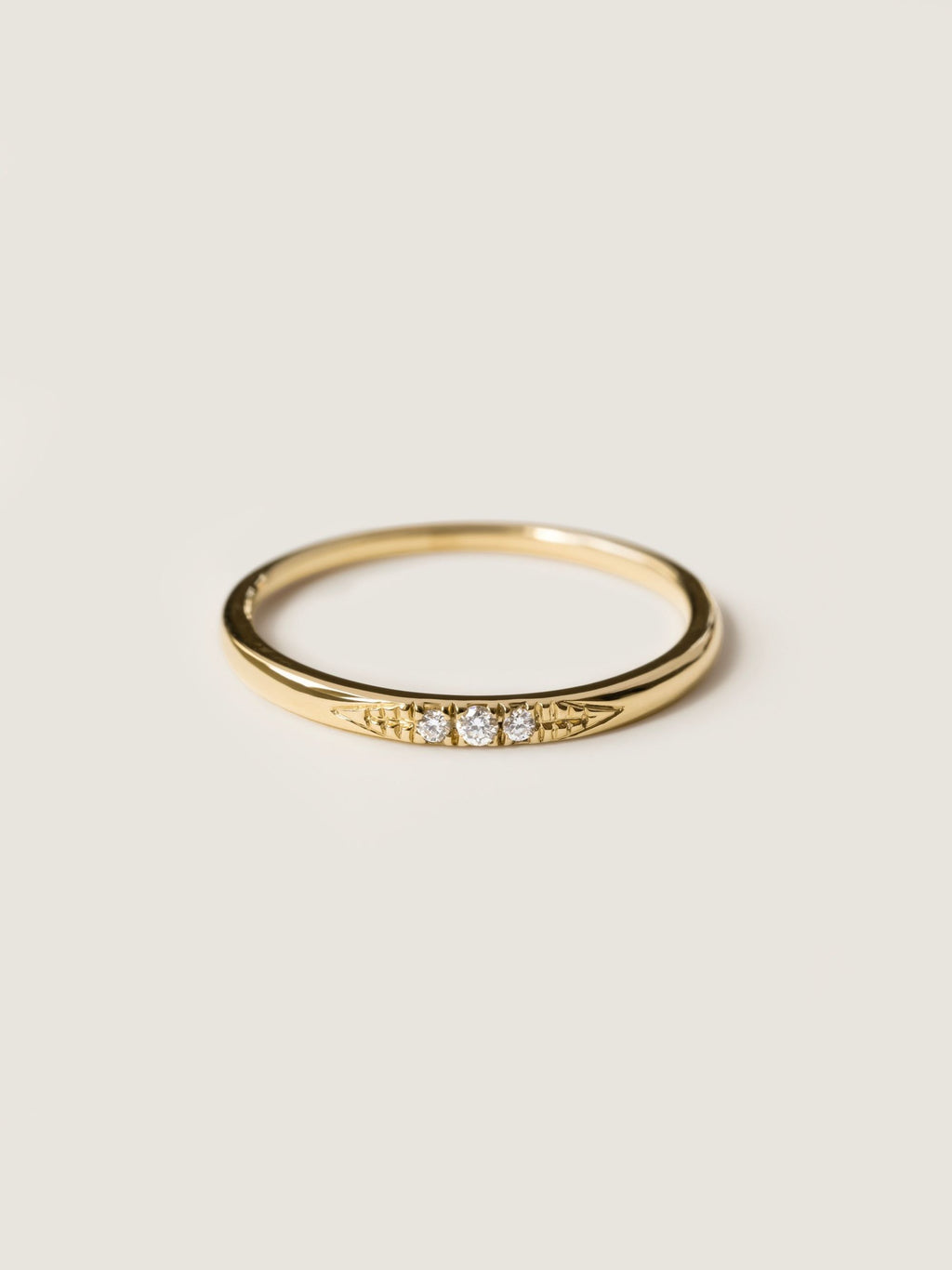 0.2 TCW Round CVD Diamond Dainty Wedding Band