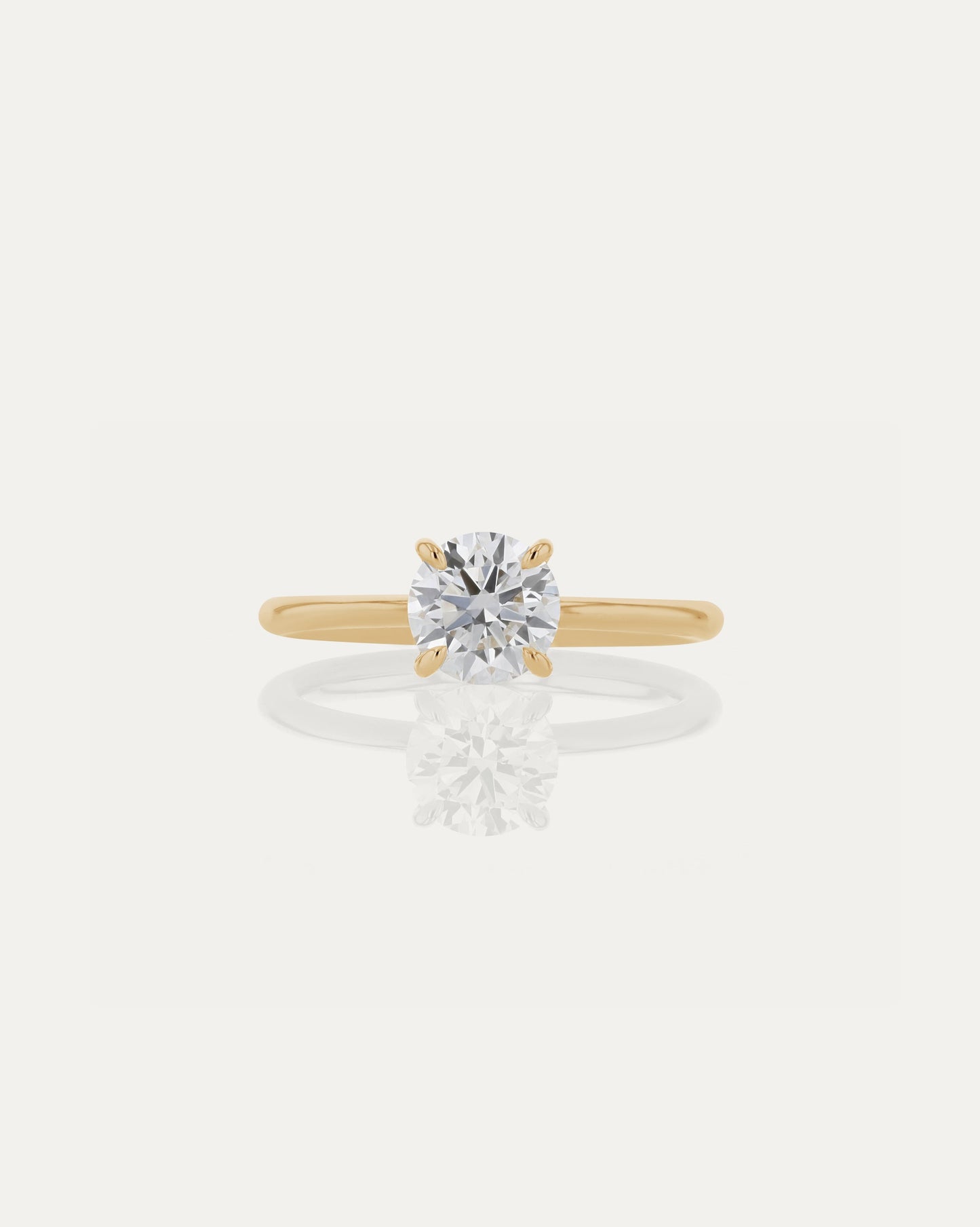 1 CT - 3 CT Round Cut Lab grown Diamond Solitaire Engagement Ring