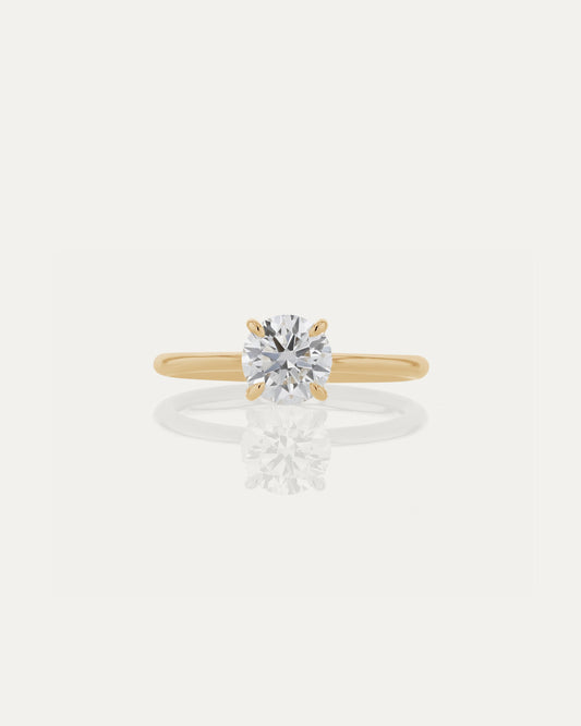 1 CT - 3 CT Round Cut Lab grown Diamond Solitaire Engagement Ring
