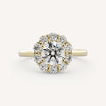 1 CT - 1.25 CT Round Cut Lab grown Diamond Halo Engagement Ring