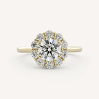 1 CT - 1.25 CT Round Cut Lab grown Diamond Halo Engagement Ring