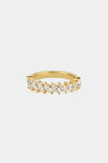 0.99 TCW Marquise Moissanite Half Eternity Wedding Band