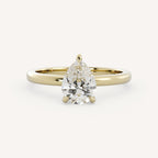 0.7 CT - 1.5 CT Pear Cut Lab grown Diamond Solitaire Engagement Ring