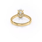1.5 CT - 2.5 CT Oval Cut Hidden Halo Vintage Moissanite Engagement Ring