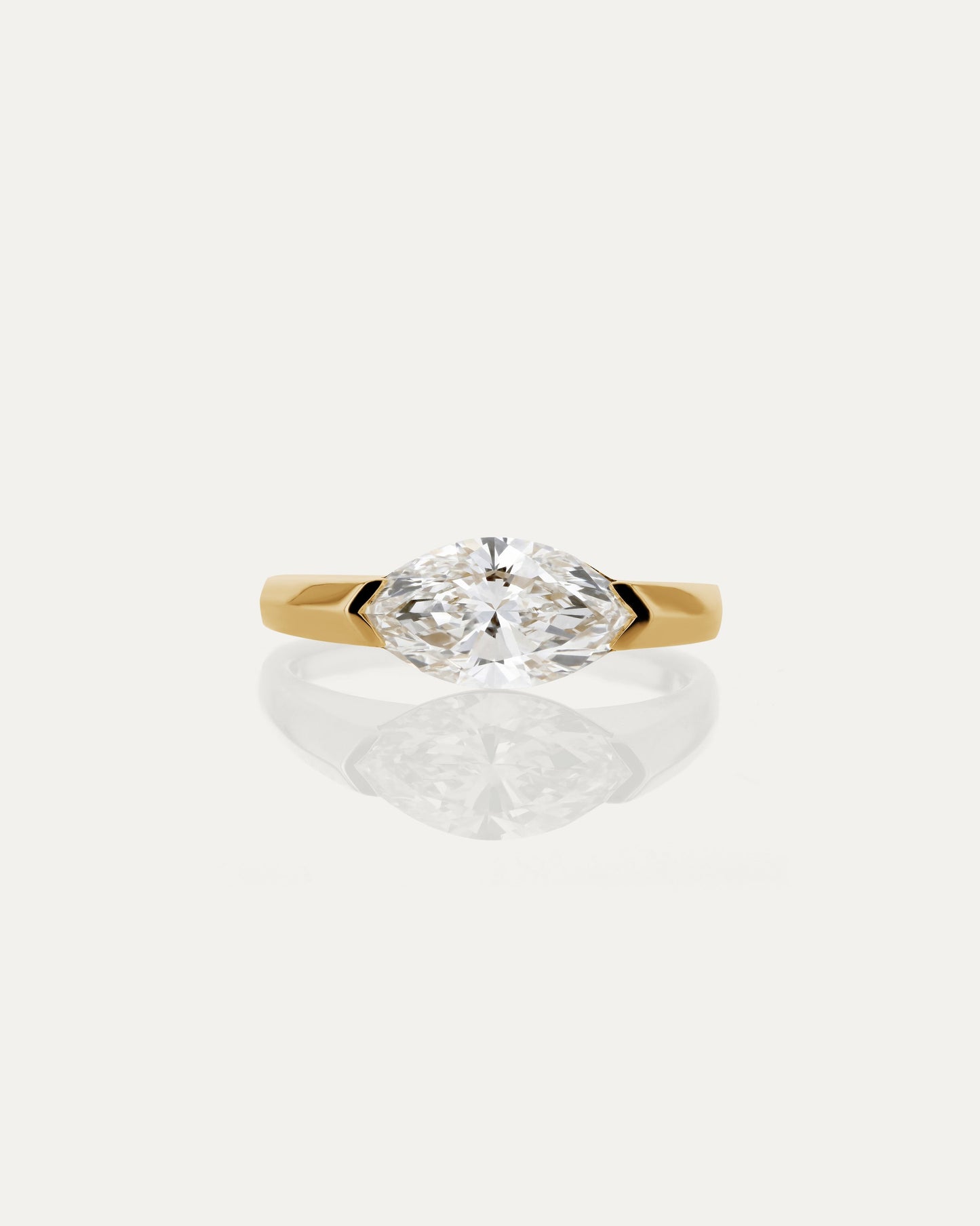 1 CT - 2 CT Marquise Cut Lab grown Diamond Tension Setting Solitaire Engagement Ring
