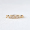 0.19 TCW Round Moissanite Vintage Inspired Style Wedding Band