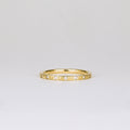 0.16 TCW Round CVD Diamond Chevron Patterned Flush Set Wedding Band