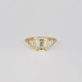 2.01 CT Emerald Cut Lab grown Diamond Five Stone Engagement Ring