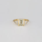 2.01 CT Emerald Cut Lab grown Diamond Five Stone Engagement Ring