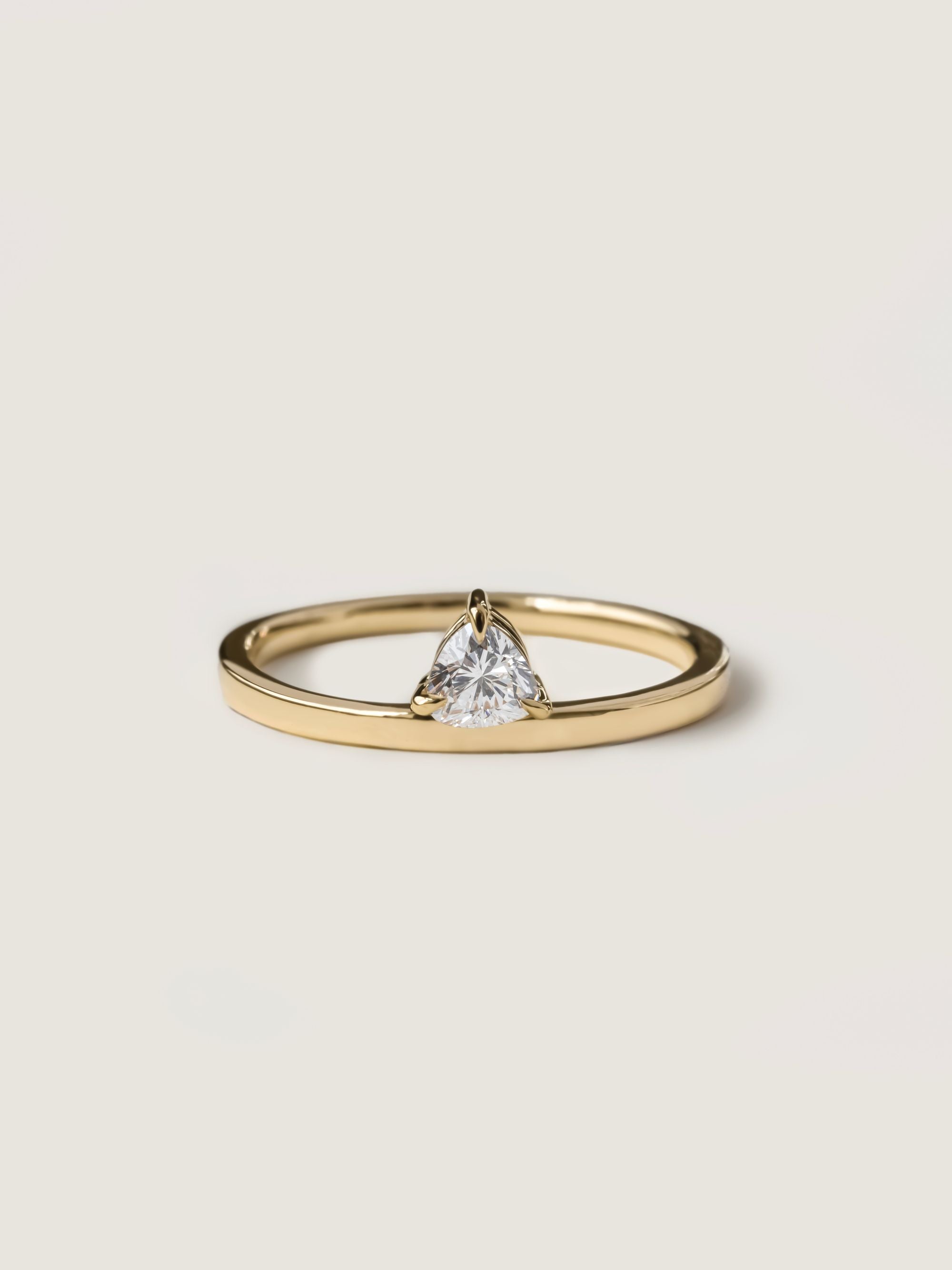 0.20 CT - 2.20 CT Trillion Cut Lab grown Diamond Solitaire Engagement Ring