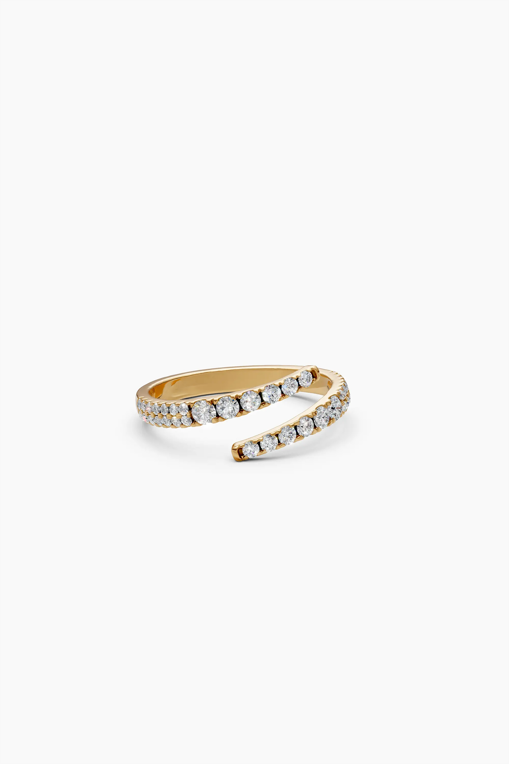 0.34 TCW Round Moissanite Open Eternity Band Wedding Band