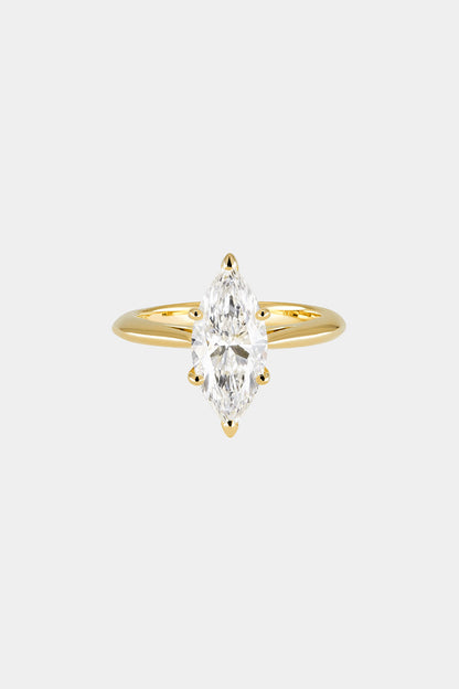 1.8 CT - 2.5 CT Marquise Cut Lab grown Diamond Solitaire Engagement Ring