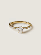 0.5 CT - 2.5 CT Oval Cut Lab grown Diamond Pave Engagement Ring