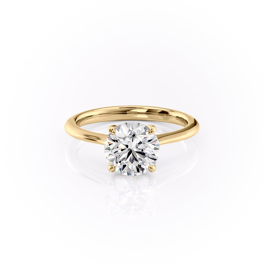 2 CT - 2.5 CT Round Cut Solitaire Moissanite Engagement Ring